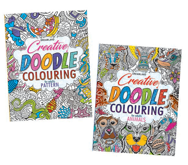 Creative Doodle Colouring Books - (2 Titles)