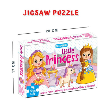 Little Princess Jigsaw Puzzle for Kids – 96 Pcs | With Colouring & Activity Book and 3D Model