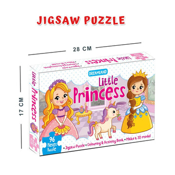 Magical Unicorn Jigsaw Puzzle for Kids – 96 Pcs | With Colouring & Activity Book and 3D Model