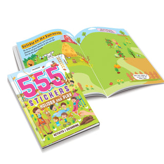 555 Stickers, Holiday and Play Activity and Colouring Book
