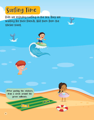 555 Stickers, Sea, Sun and Play Activity & Colouring Book