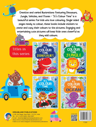 Vehicles- It's Colour time with Stickers