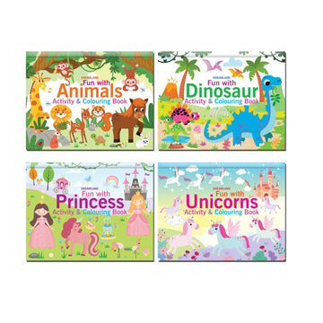Fun with Activity & Colouring Books Pack- A Pack of 4 Books