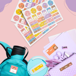 Personalized Name Labels Combo - Princess Sparkle - Pack of 54 (PREPAID ORDER)