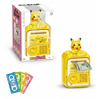 Pikachu Trolley Money Bank with Password lock for Kids