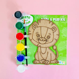 Create Your Own Paint & Play Kit – Safari Animals DIY Craft Set for Kids (Pack Of 4)