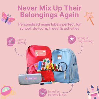 Personalized Name Labels Combo - Princess Sparkle - Pack of 54 (PREPAID ORDER)