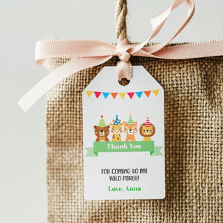 Personalized Thank You Tags for Return Gifts - Animal Party (18pcs) (PREPAID ONLY)