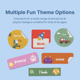 Personalized Name Labels Combo - Sporty Bear - Pack of 54 (PREPAID ORDER)