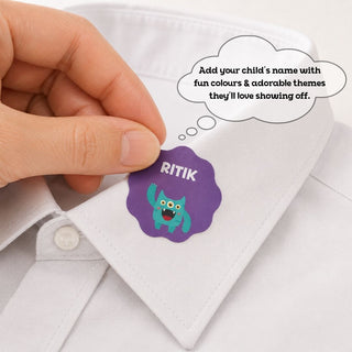 Personalized Iron On Label Sticker - Silly Monster (32pc) (PREPAID ONLY)