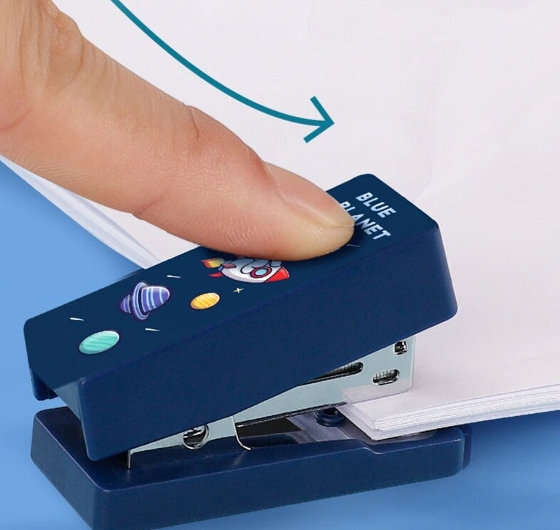Whimsical Delight: Cartoon Graphic Stapler & Staple Set