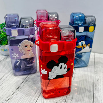 Disney Cartoon Character Themed 2-Way Drinking Style 520ml Water Bottle