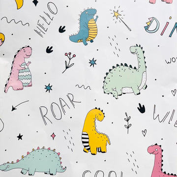 Beautiful Colorful Dinosaur printed Gift Wrap- Set of 10