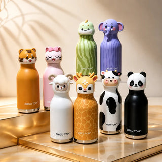 Chicu Tom Kawaii Animal Insulated Water Bottle 480ml
