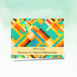 Personalised Gift Notecard - Abstract Stripes (18pcs) (PREPAID ONLY) (Dispatch in 5-6 Days)