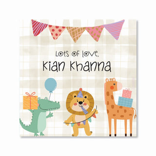 Gift Labels personalised - Animal Bash (PREPAID ORDER)