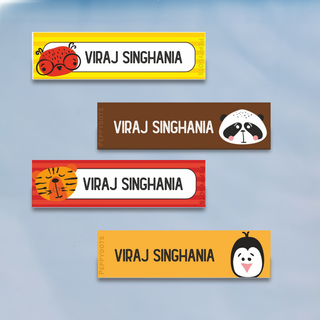 Waterproof Labels - Animal Faces - Pack of 88 labels - PREPAID ONLY