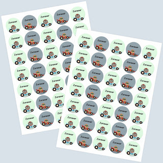 Round Waterproof Labels - Animal Racer (77 Pcs) (PREPAID ONLY) (Dispatch in 5-6 Days)