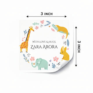 Gift Labels - Animal Wreath (24pcs) (PREPAID ONLY) (Dispatch in 5-6 Days)