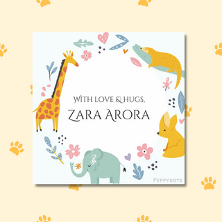 Gift Tag - Animal Wreath (48 pcs) (PREPAID ONLY)