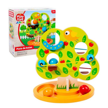 Wooden Apple Tree with Ball Drop: A Fun and Educational Toy for Kids
