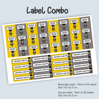 Labels Combo - Batman (PREPAID ORDER) (Dispatch in 5-6 Days)