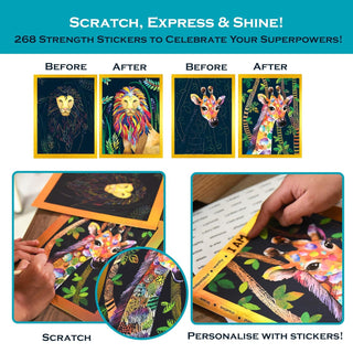 BeYouTiful Me Art & Craft Kit, Scratch Art & Journal Kit