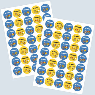 Round Waterproof Labels - Bear Friend (77 pcs) (PREPAID ONLY) (Dispatch in 5-6 Days)
