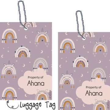 Luggage Tags - Boho Rainbow - Pack of 2 Tags - PREPAID ONLY