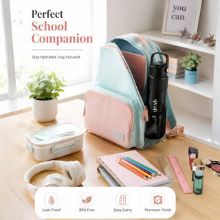 Personalized 2 Way Drinking Pastel Color Vacuum Insulated Water Bottle 1000ml