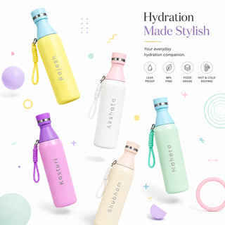 Personalized Pastel Color Stainless Steel Vacuum Insulated Water Bottle 500ml
