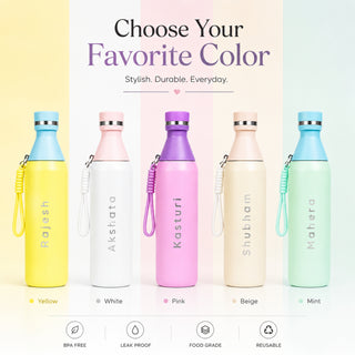 Personalized Pastel Color Stainless Steel Vacuum Insulated Water Bottle 500ml