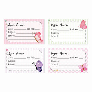 Personalized School Book Labels - Butterfly Bliss (PREPAID ORDER)