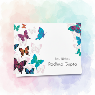 Personalised Gift Notecard - Butterfly (18pcs) (PREPAID ONLY) (Dispatch in 5-6 Days)