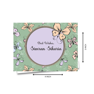 Personalised Gift Notecard - Butterfly Pattern (18pcs) (PREPAID ONLY) (Dispatch in 5-6 Days)