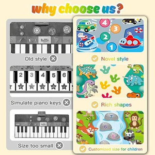 Animal & Marine Theme Baby Toddler Musical Mat