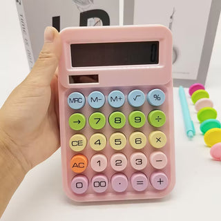 Pastel Color 12-Digit Mechanical Calculator