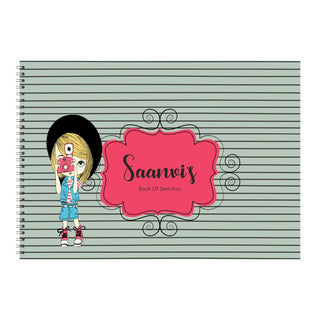 Personalised Sketchbook - Camera Girl (PREPAID)