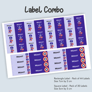 Labels Combo - Captain America (PREPAID ORDER) (Dispatch in 5-6 Days)