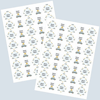 Round Waterproof Labels - Car (77 Pcs) (PREPAID ONLY) (Dispatch in 5-6 Days)