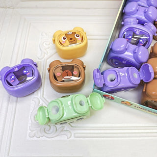 Kawaii Alarm Pencil Sharpener for Kids | Cute Animal Design | Safe & Sharp
