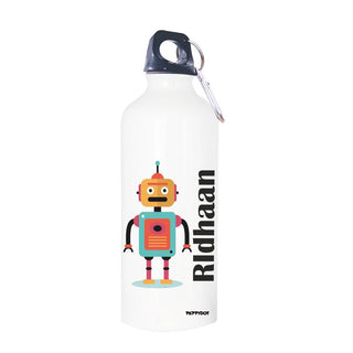 Personalised Water bottle - Cartoon Robot (PREPAID ONLY)