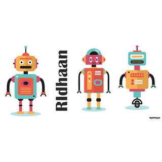 Personalised Water bottle - Cartoon Robot (PREPAID ONLY)