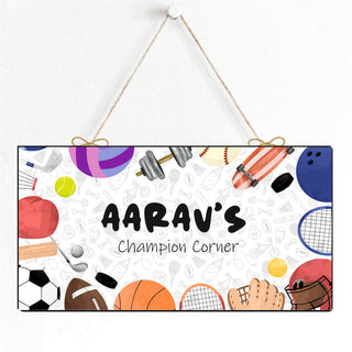 Personalised Door Sign - Champion Corner (PREPAID ONLY) (Dispatch in 5-6 Days)