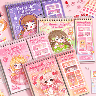 Doll Dress Up Sticker Activity Book for Kids | Stick, Color & Style Creative Fashion Fun (Random Theme)