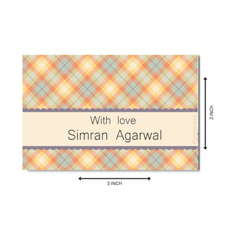 Gift Tag - Checks (72 pcs) (PREPAID ONLY) (Dispatch in 5-6 Days)