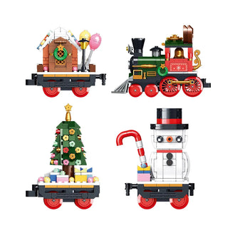 Christmas Train Blocks Set with Lights (868pcs)