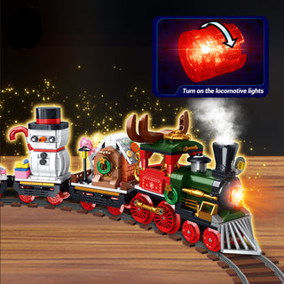 Christmas Train Blocks Set with Lights (868pcs)