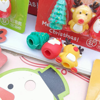 3pc Christmas Theme Pencil Toppers