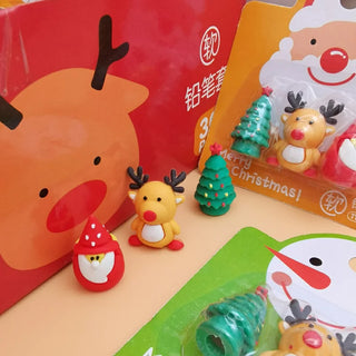 3pc Christmas Theme Pencil Toppers